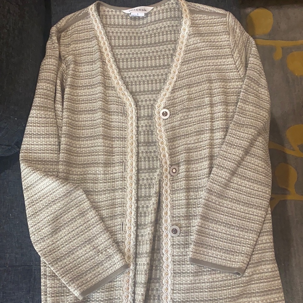 Exclusively Misook long Cardigan tunic